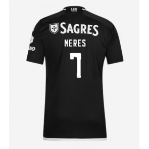 Maillot de foot Benfica David Neres #7 Extérieur 2023-24 Manches Courte